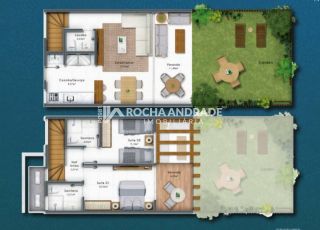 Village de 2 suítes pé na areia em Itacimirim