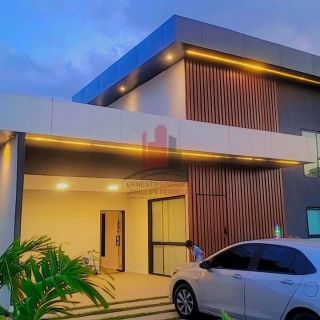 Linda Casa em Condomínio Novo em Aldeia com 5 Suítes