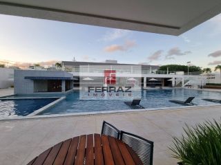 Casa nova à venda em condomínio, nova parnamirim, três suites, lavabo, espaço gourmet com churrasqueira