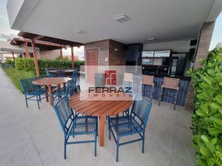 Casa nova à venda em condomínio, nova parnamirim, três suites, lavabo, espaço gourmet com churrasqueira