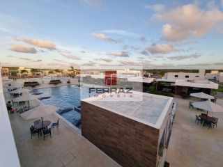 Casa nova à venda em condomínio, nova parnamirim, três suites, lavabo, espaço gourmet com churrasqueira