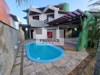Casa duplex à venda em condomínio fechado, nova parnamirim, cidade verde, três suítes, piscina e churrasqueira privativa, lazer, portaria 24h