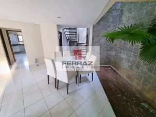 Casa duplex à venda em condomínio fechado, nova parnamirim, cidade verde, três suítes, piscina e churrasqueira privativa, lazer, portaria 24h