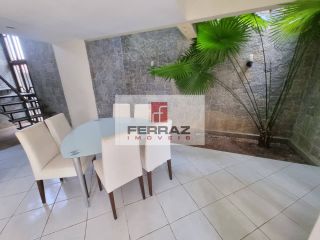 Casa duplex à venda em condomínio fechado, nova parnamirim, cidade verde, três suítes, piscina e churrasqueira privativa, lazer, portaria 24h