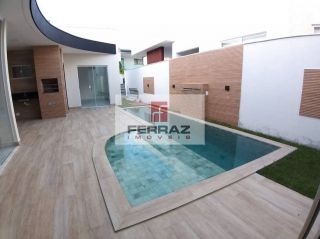 Casa a venda em condomínio, nova, três suítes, closet, piscina privativa, ampla, ventilada