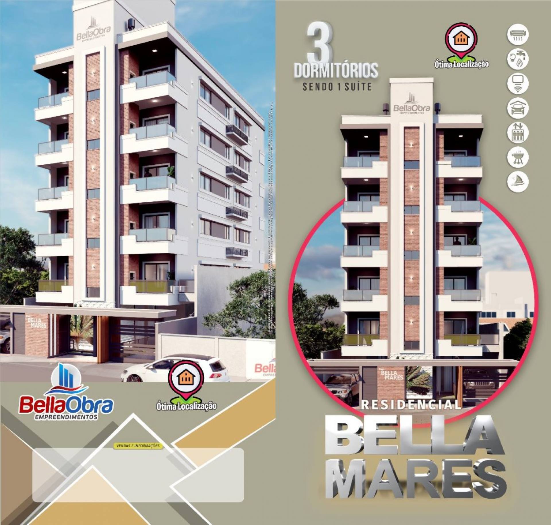 Apartamento Para Vender com 3 quartos 1 suítes no bairro Gravatá em Navegantes