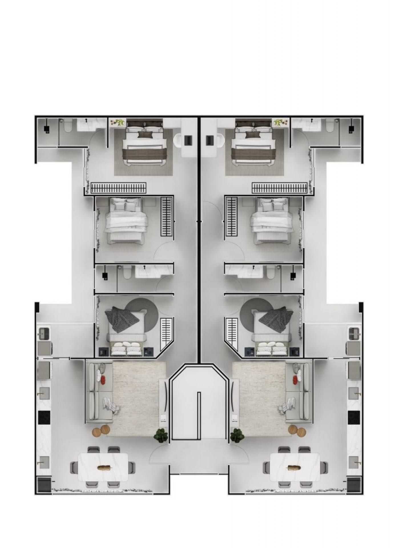 Residêncial Cozumel Apartamento com 2 quartos 1 suíte no Bairro Itacolomi em Balneário Piçarras Alto Padrão