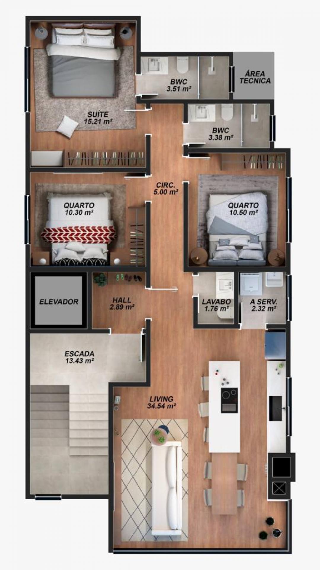 Apartamentos com suíte e 2 vagas de garagem em Piçarras