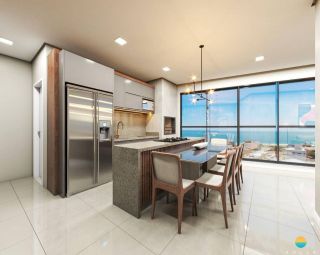 Apartamento com 3 dormitórios, sendo 1 suíte com 02 vagas de garagem a 160m da praia. Ref. 358