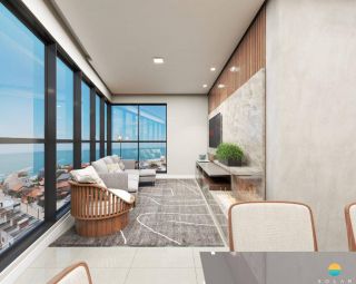 Apartamento com 3 dormitórios, sendo 1 suíte com 02 vagas de garagem a 160m da praia. Ref. 358