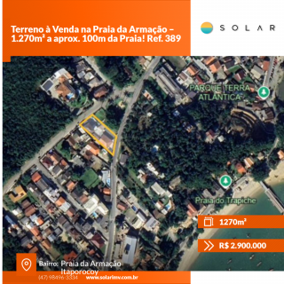 Sobrado e Pousada à Venda na Praia da Armação – 1.270m² a aprox. 100m da Praia! Ref. 389