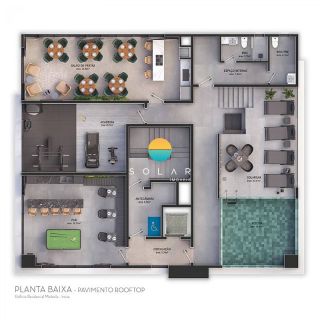 Apartamento para venda no Marbella Concept Residence com 01 suíte e 02 demi-suítes em Bal. Piçarras/SC. Ref. 393