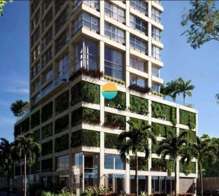 Residencial Corá - Apartamento com vista para o Mar, com 01 suíte, Demi suíte e 02 garagens na Praia da Armação em Penha - SC. Ref. 435