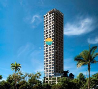 Residencial Corá - Apartamento com vista para o Mar, com 01 suíte, Demi suíte e 02 garagens na Praia da Armação em Penha - SC. Ref. 435