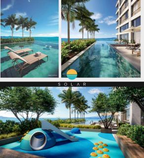 Residencial Corá - Apartamento com vista para o Mar, com 01 suíte, Demi suíte e 02 garagens na Praia da Armação em Penha - SC. Ref. 435