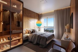 BERSI HOME CLUB - Apartamento com VISTA MAR de 3 dormitórios, sendo 01 suíte à 300m da Praia de Armação - Penha/SC. Ref. 440