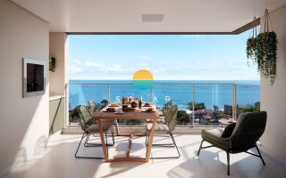 BERSI HOME CLUB - Apartamento com VISTA MAR de 3 dormitórios, sendo 01 suíte à 300m da Praia de Armação - Penha/SC. Ref. 440