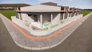 Geminado de esquina com 93m² com varanda 3 Dormitórios na Armação em Penha / SC. Ref. 492