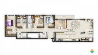 Apartamento de FRENTE PARA O MAR, 4 dormitórios e 2 garagens. Aprox. 50m da Praia de Armação em Penha/SC. Ref. 234