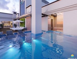 O empreendimento mantém você conectado com o mar através da belíssima Orla de Perequê. Ref. 244