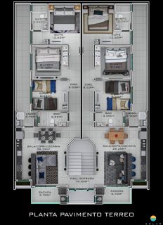 Encantador apartamento de 96m² a aprox. 800m da Praia de Balneário de Piçarras. Ref. 267