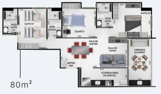 Apartamento à venda, com 03 quartos, sendo 02 suítes, no Bessa, em João Pessoa