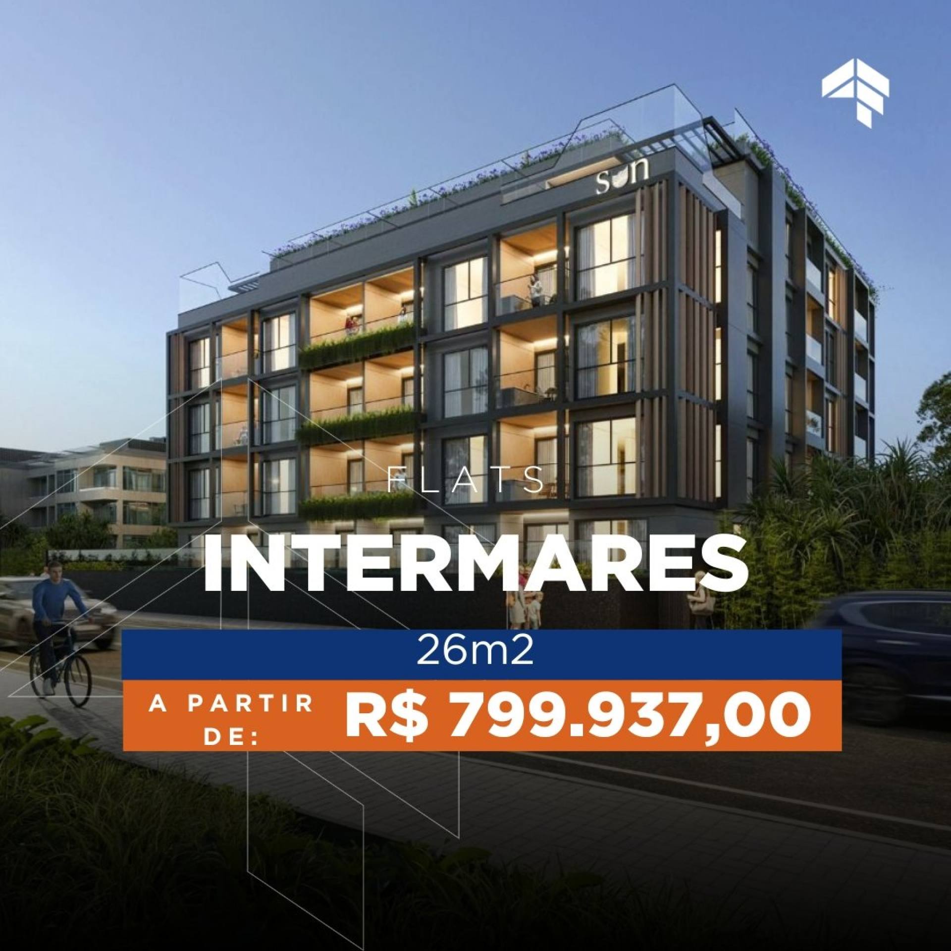 Apartamentos Beira Mar, Lofts, 2 e 3 Quartos à venda, 26 m² a partir de R$ 799.937,28 - Intermares - Cabedelo/PB
