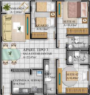 Apartamento Para Vender No Cond Riviera Residence
