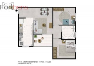 Apartamento Para Vender com 2 quartos no bairro CENTRO em Franco Da Rocha