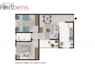 Apartamento Para Vender com 2 quartos no bairro CENTRO em Franco Da Rocha