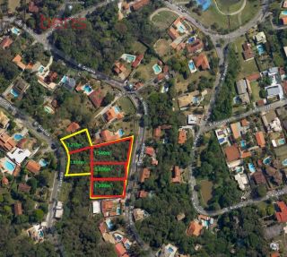 5 Lotes /  Ou Terreno Total com 7.266m²  Para Vender Dentro do Condomínio Alpes de Caieiras