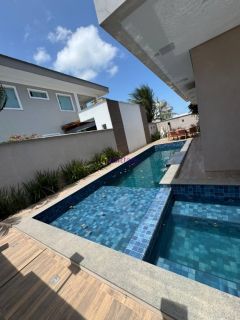 Condomínio Alphaville - Casa com com 05 suítes + espaço gourmet no Araçagy - MOBILIADA.