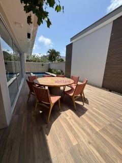 Condomínio Alphaville - Casa com com 05 suítes + espaço gourmet no Araçagy - MOBILIADA.