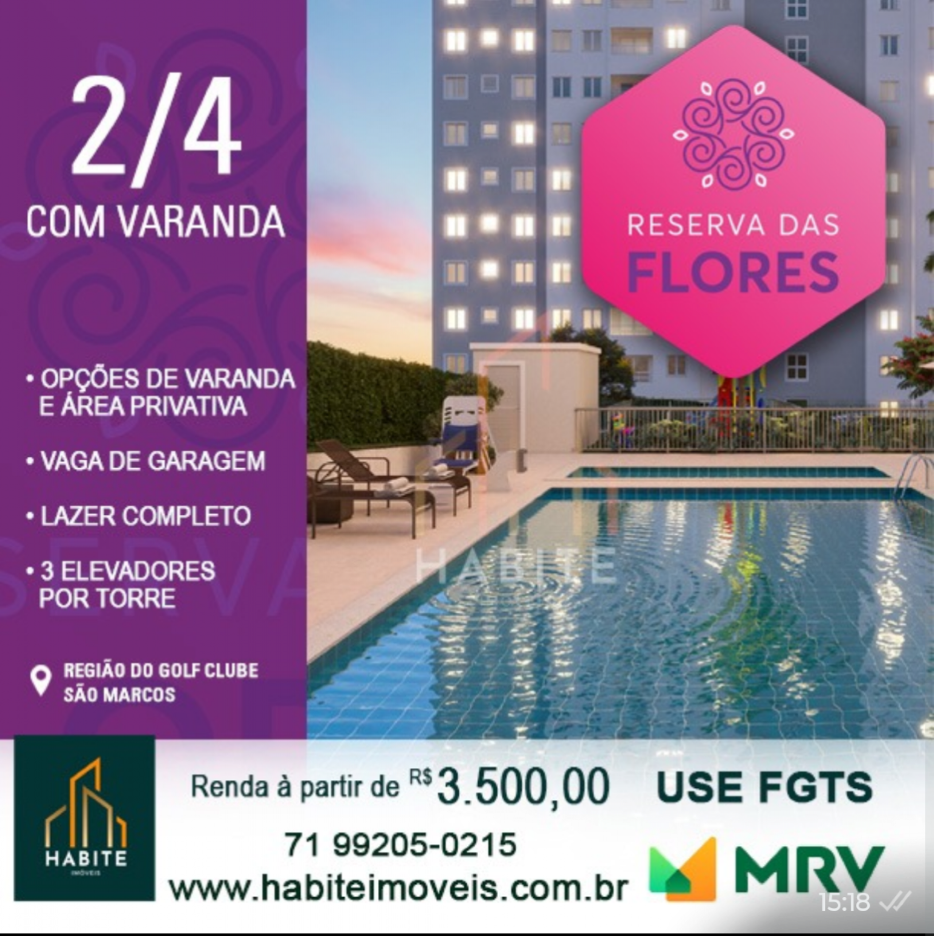 Fachada Reserva das Flores MRV  no golf club