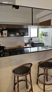 Apto no residencial Pátio semi-mobiliado com sala ampliada