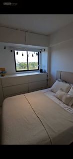 Apto no residencial Pátio semi-mobiliado com sala ampliada