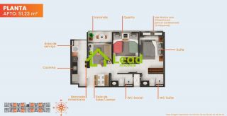 Apartamento com 02 Quartos á Venda na Messejana no Ápice Messejana Fortaleza - Ceará