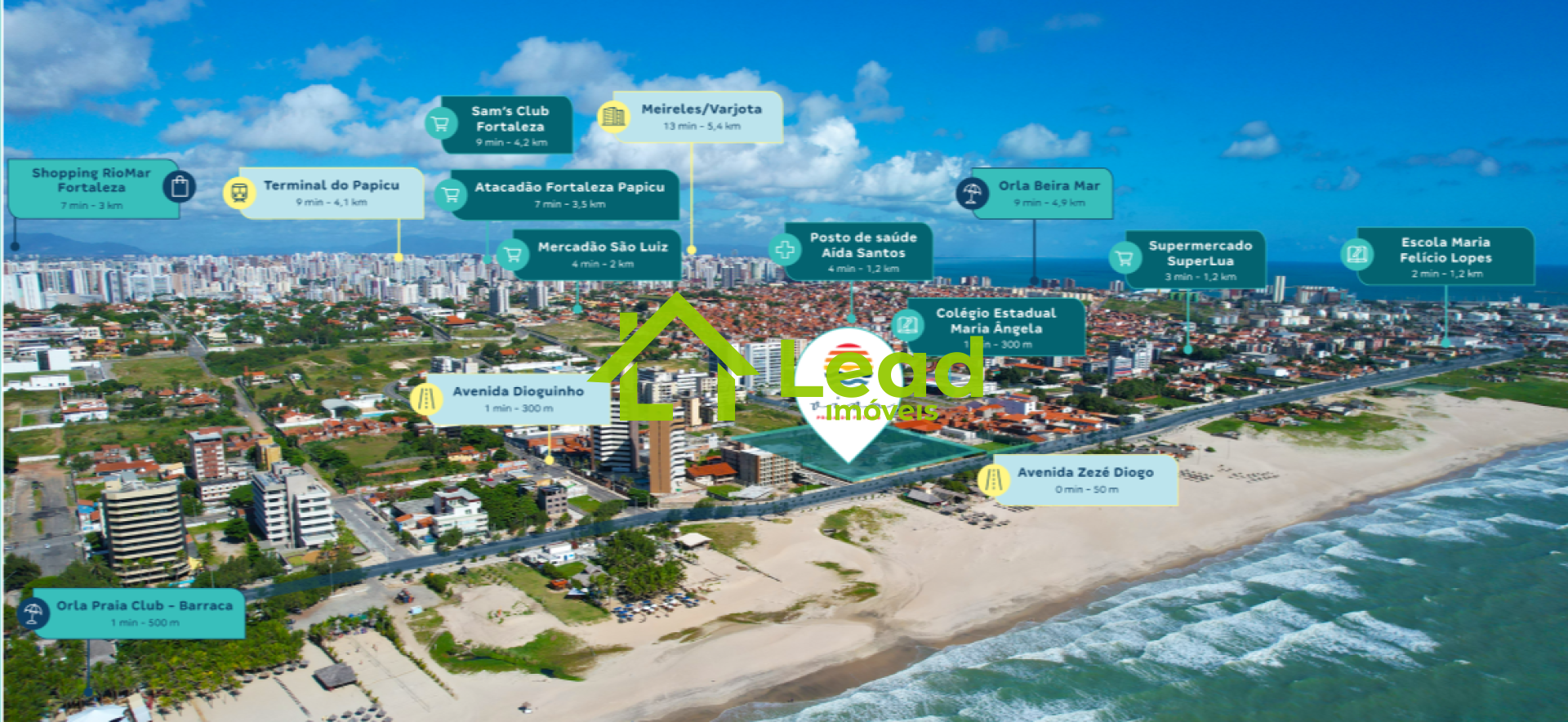 Apartamento com 02 Quartos na Praia do Futuro á Venda em Fortaleza - Ceará