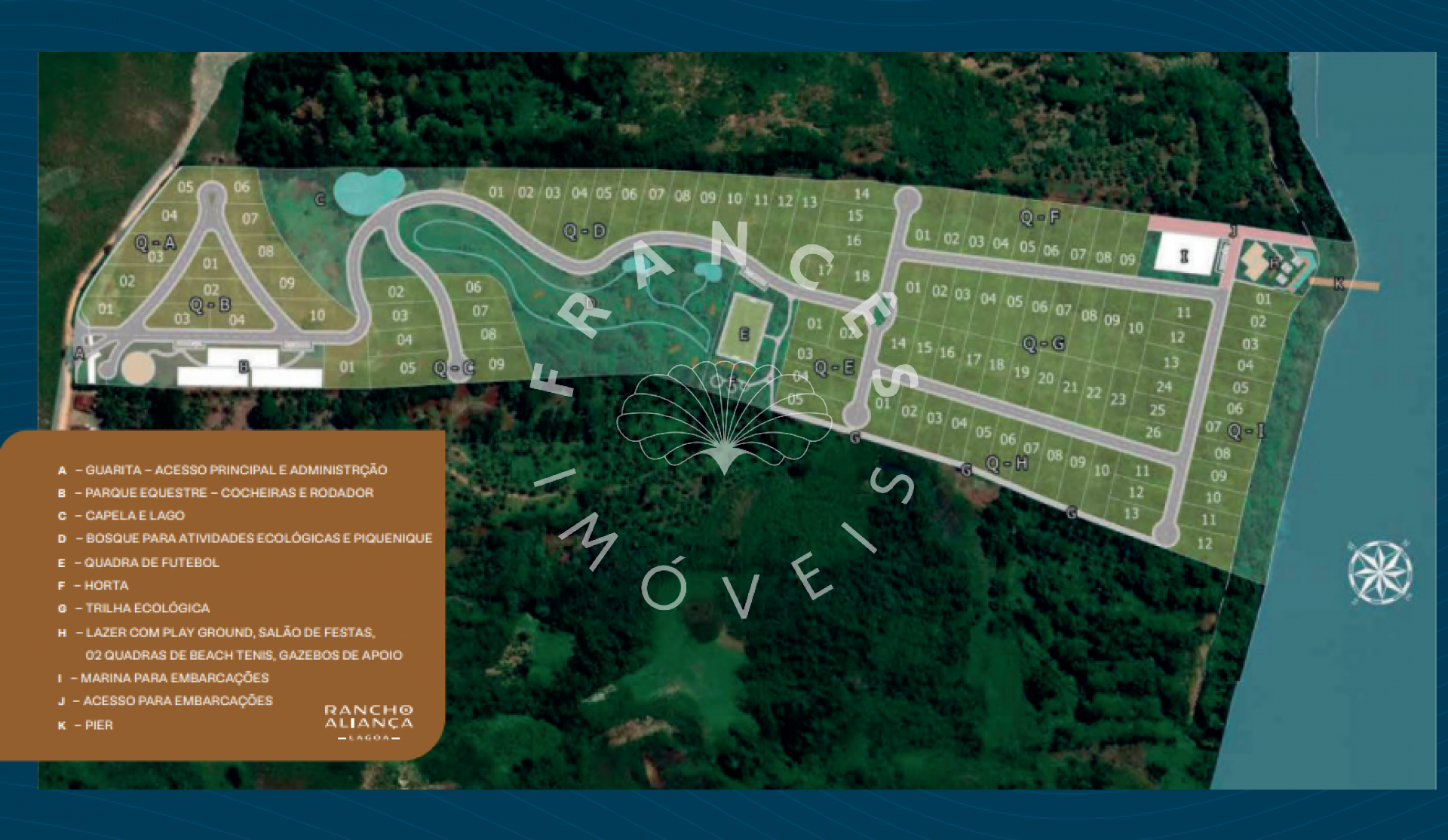 Condomínio de chácaras próximo à Lagoa Manguaba Condomínio Rancho Aliança | Lagoa