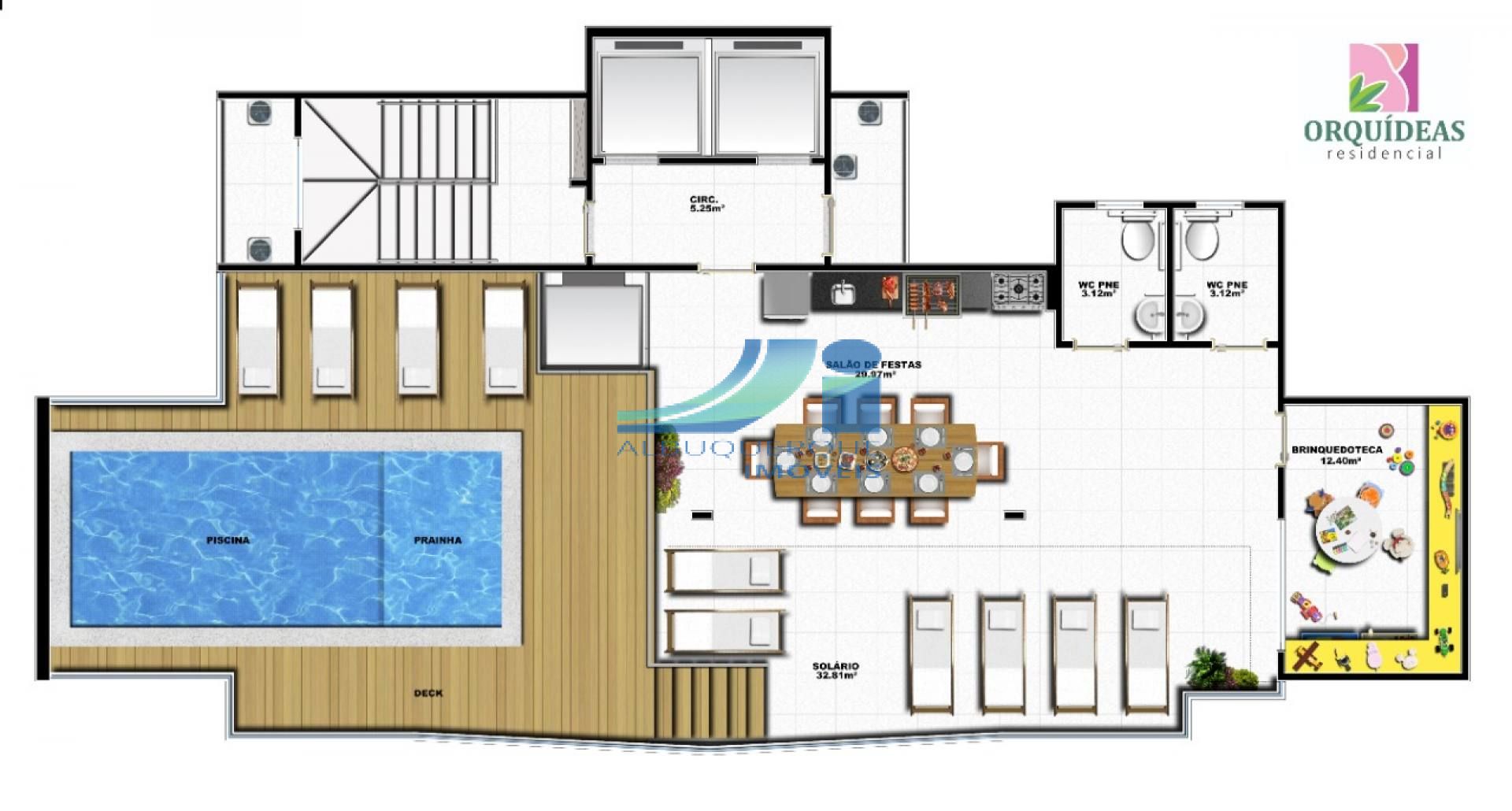 Apartamento com 02 Dormitórios, sendo 01 suíte.