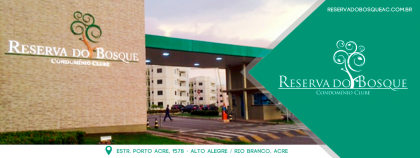 Apartamento na planta com 2 quartos localizado no Reserva do Bosque Condomínio Club em Rio Branco