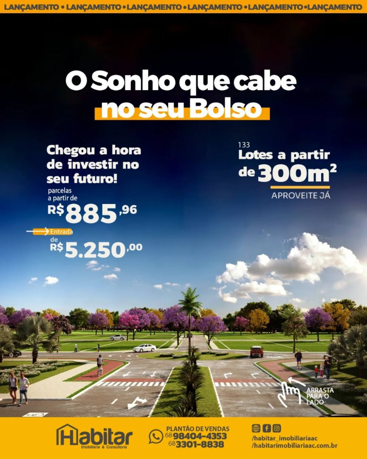 Primeiro Bairro Monitorado do 2 Distrito!! Lotes a partir de 300m2 com entrada de R$5.250