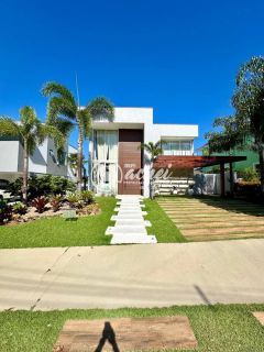 Casa moderna nascente 4/4 com energia solar à venda no Alphaville Litoral Norte 1