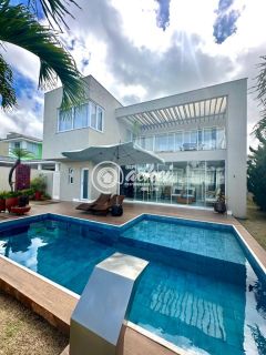 Casa moderna nascente 4/4 com energia solar à venda no Alphaville Litoral Norte 1