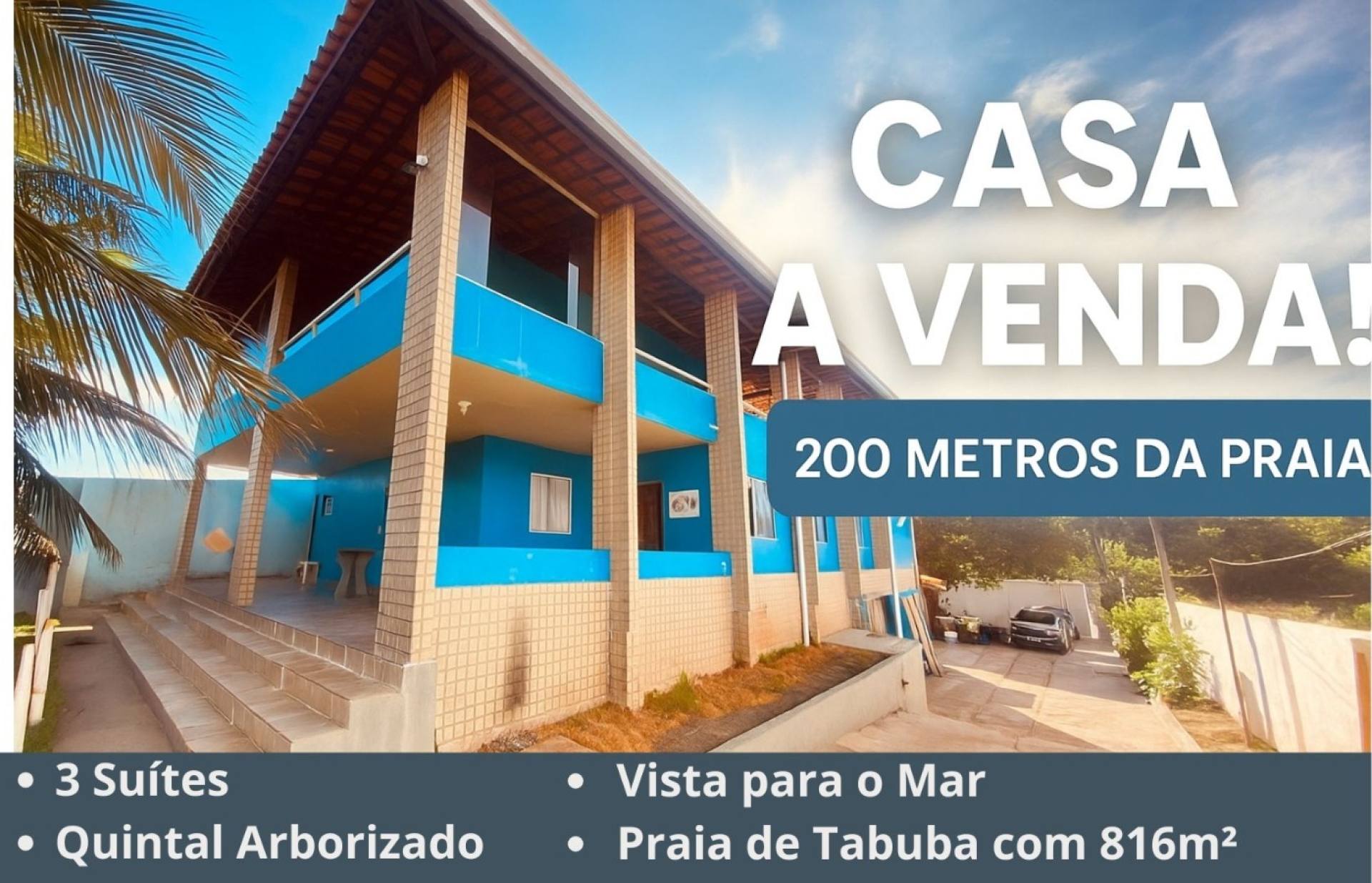 Casa beira mar em Tabuba