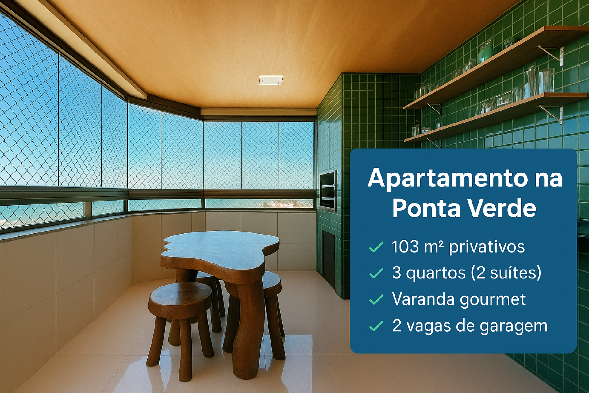 Apartamento 3 quartos na Ponta Verde