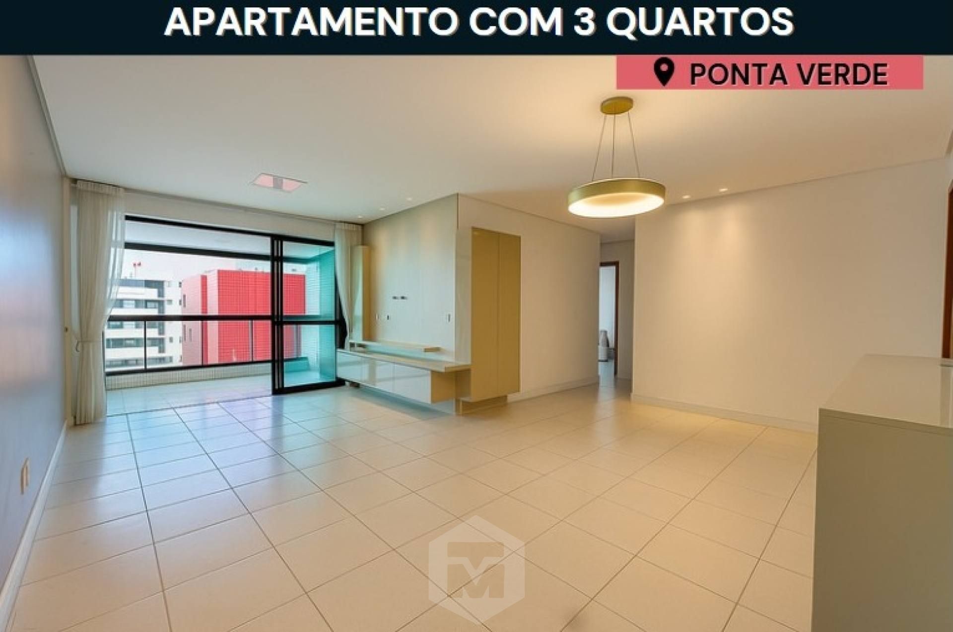 Apartamento com 3 quartos na Ponta Verde