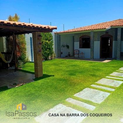 VENDO EXCELENTE Casa (C/ ÀREA DE LAZER P/ TODA FAMILIA) na BARRA DOS COQUEIROS (Área construída 176 m2 Área total 300 m2)