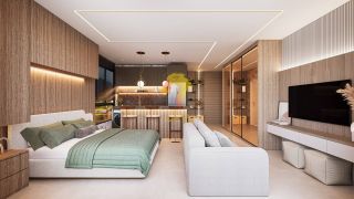 Studios próximos ao Parque Beto Carrero e à praia em Penha