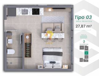 Studios próximos ao Parque Beto Carrero e à praia em Penha